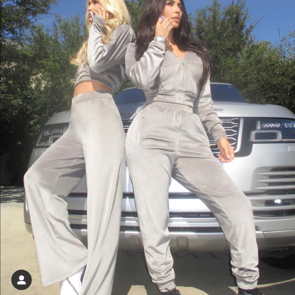 SKIMS Velour track top